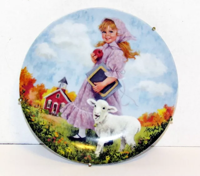1985 Reco Collectors Plate Mary Had a Little Lamb John McClelland  168 H W