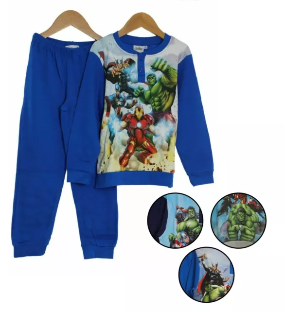 Pigiama Disney Bambino Caldo Cotone Interlock (3132) 100% Cotone Avengers