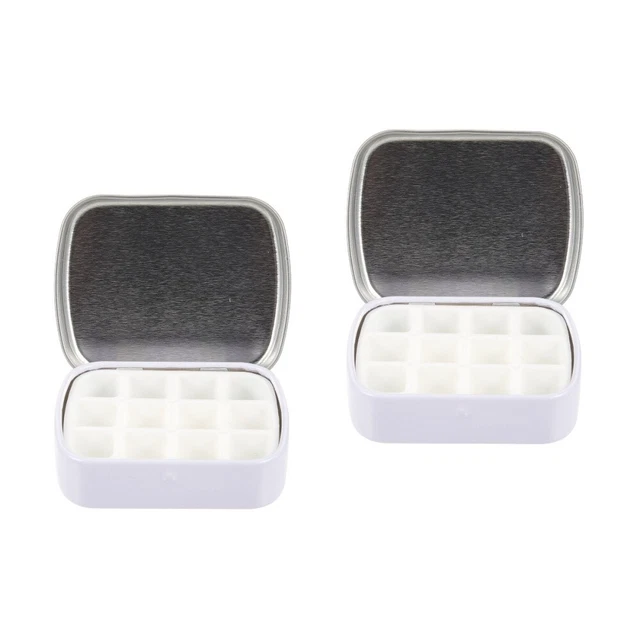 2 Sets Aquarellpaletten Box Aquarellwegsweg Fahrt Paletten Fall für