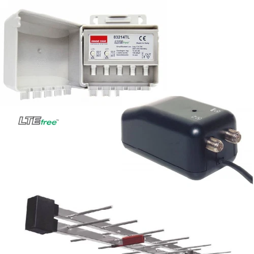 KIT ANTENNA DIGITALE TERRESTRE UHF TIPO SLIM + AMPLIFICATORE 20dB - Foto 3