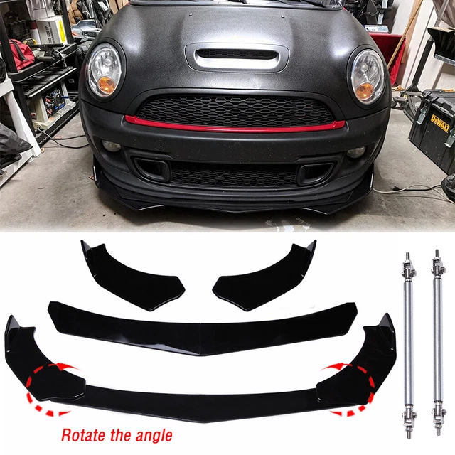 Front Bumper Lip Spoiler Splitter + Strut Rods For Mini Cooper Paceman 2013-2016