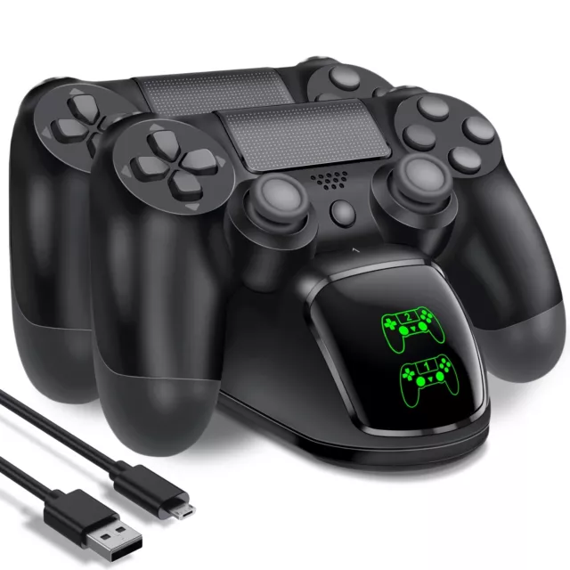 For PS4 PlayStation4 Controller Dual USB LED Charging Dock Station Charger Stand