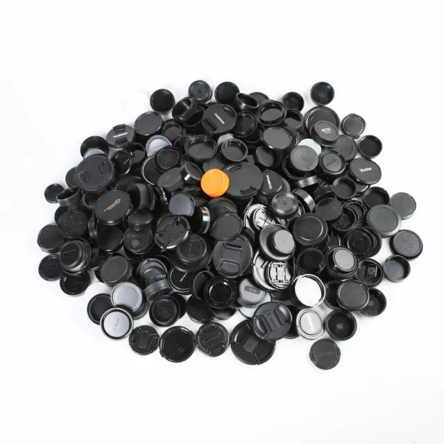 lot of Miscellaneous Brand Camera Body and Lens Caps of Assorted Sizes