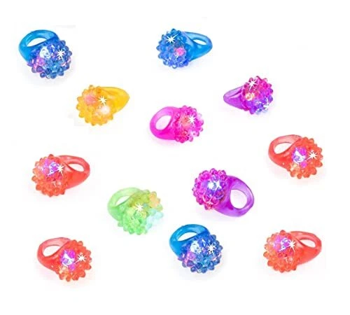 HND Novety LED Flashing Light Up Jelly Bumpy Ring for PartyCutumesBirthdayWed...