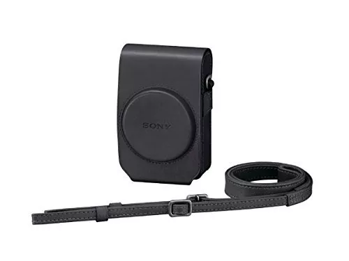 New Sony Soft Leather Camera Case LCS-RXG/B Black Shoulder Strap for RX100