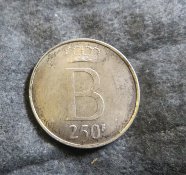 piece monnaie en argent belgique 250 francs belge 1976 Baudouin I