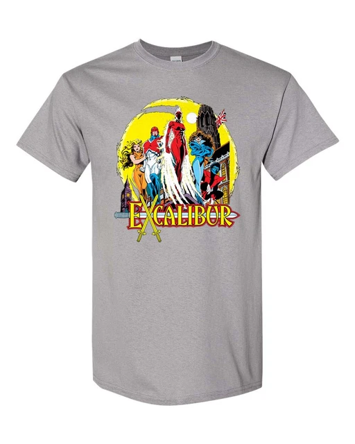 Excalibur T-shirt Captain Britain Meggan Nightcrawer Shadowcat Marvel Comics tee