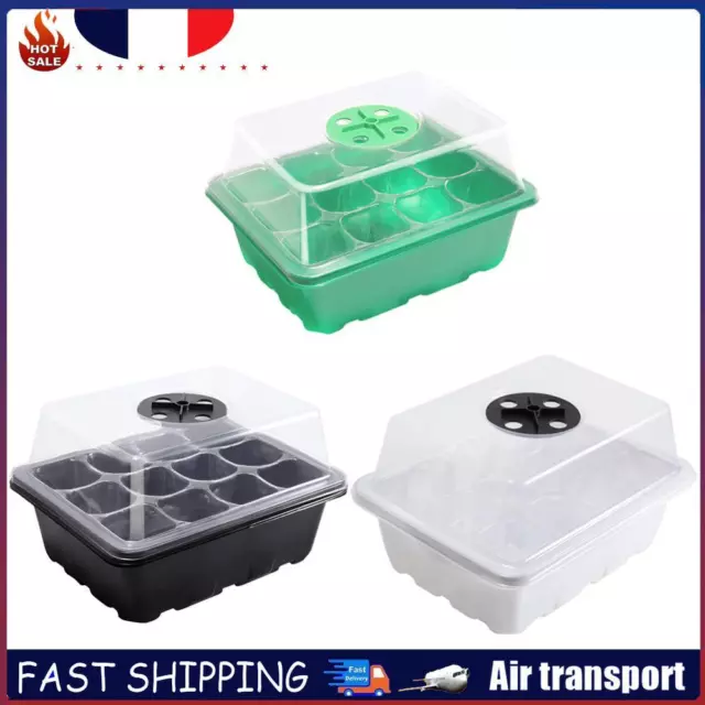 12 Holes Mini Greenhouse Germination Tray with Humidity Dome for Succulent Plant