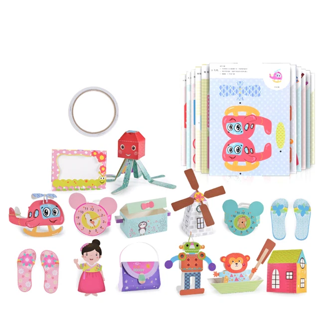 1 juego de juguetes de origami educación temprana hecho a mano para niños kit de juguetes de origami motivacional