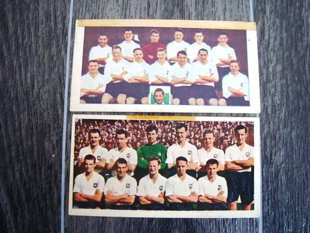 2 x 1950's Soccer Bubble Gum Soccer Teams Cards - PRESTON NORTH END