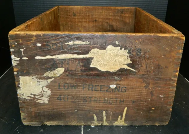 Vintage Dovetailed Atlas Powder Co. I.C.C. - I4 Wooden Crate 40% Strength Good 4