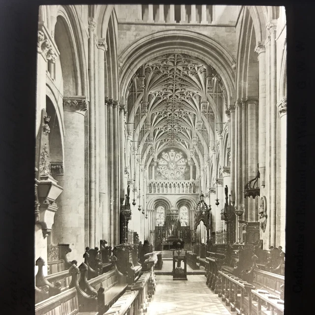 Oxford Cathedral Choir GWW C1900 Antique Magic Lantern Glass Slide Photo
