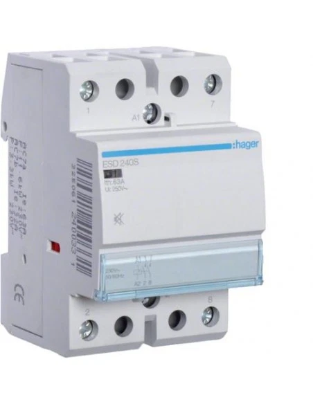 Contacteur électrique ABB 40A - Tension De Bobine 220V - Tension De Service 380V - Modèle ESB 40-20-00 - Occasion Fonctionnel
