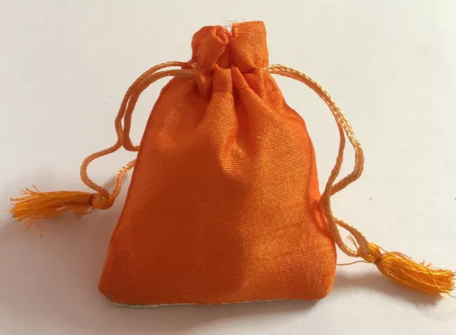 Bolsa de joyería de seda cruda de 25 piezas, bolsa con cordón de borlas,... 3