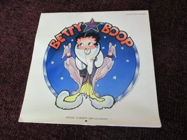 Vintage Betty Boop Collectors Calander 1988 16 month