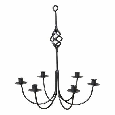 Wrought iron Hanging Candle Chandelier - 6 arms