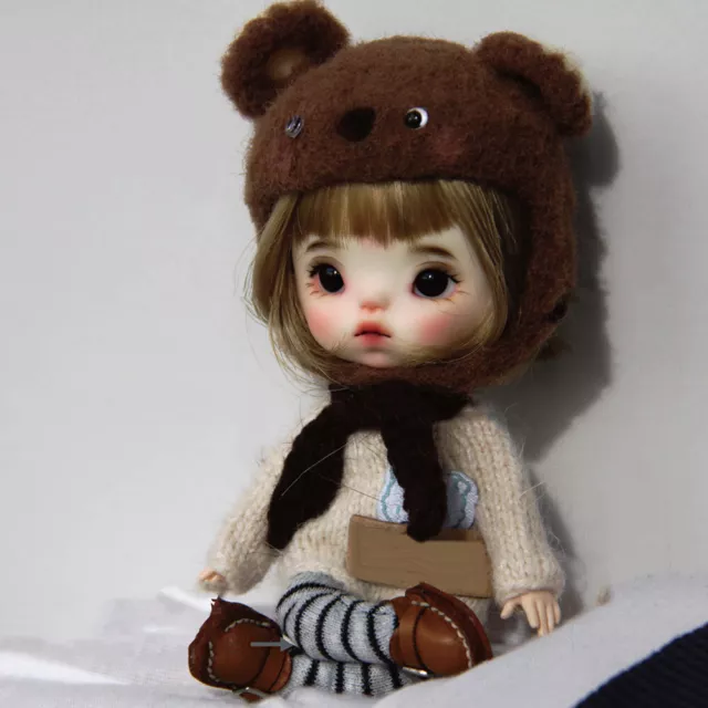 Set completo bambola giocattolo 1/12 BJD 15 cm testa in resina professionale belle ragazze bambini regalo