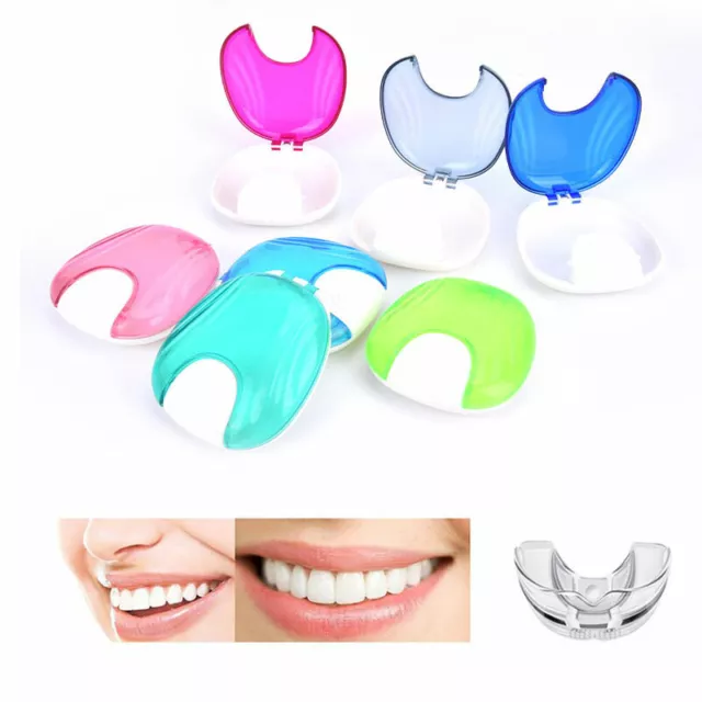 Caja de limpieza dental de dientes postizos contenedor de baño dental soporte retenedor C'JQ