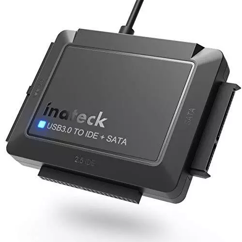 Inateck Adaptateur USB 3.0 vers IDE/SATA, Convertisseur pour 2.5"/ 3.5" HDD/SSD