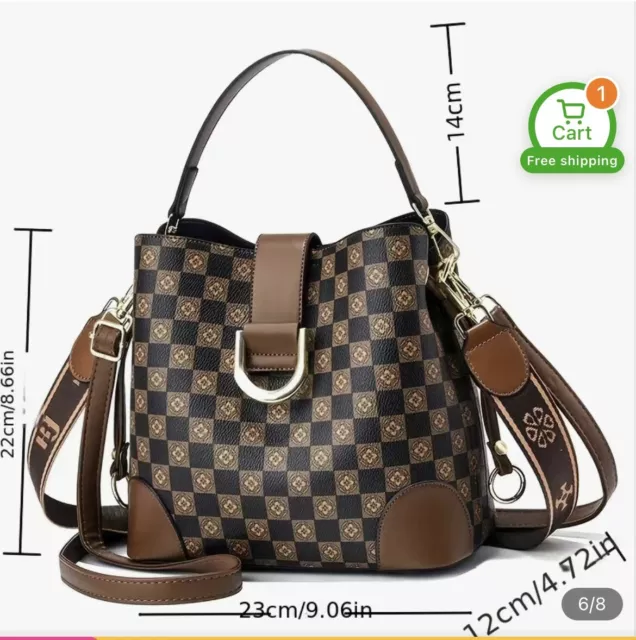 Luxury Fashion Women’s Trendy Plaid Pattern Tote Shoulder Bag,