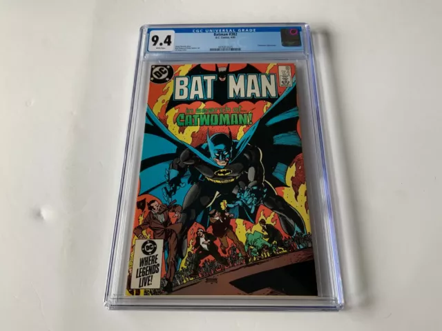 Batman 382 Cgc 9.4 White Pages Catwoman Dc Comic 1985