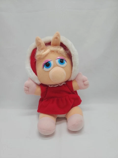 Miss Piggy Vintage 1987 Baby Christmas Plush Doll Ms. Claus Vintage Muppets 