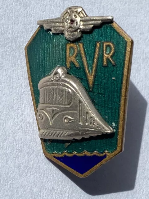 Soviet Badge Ussr Pin Award Sign Riga Wagon Depot Railway 60 Years Latvia R Nice
