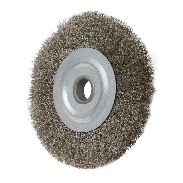 2.5x10.2cm  100mm Diamètre Plat Serti Roue en Fil Brosse Acier Inoxydable Outil