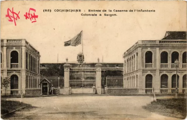 CPA AK VIETNAM Cochinchina Entrance Barracks Infantry (95001)