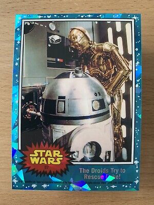 2022 Topps Chrome Sapphire Edition Star Wars #87 The Droids Try To Rescue Luke