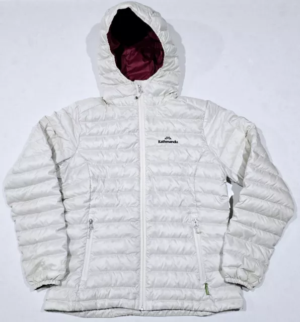 KATHMANDU HELI 550 Duckdown Puffer Jacket Womens Size 12 Lightweight Fill White 57.99 PicClick AU