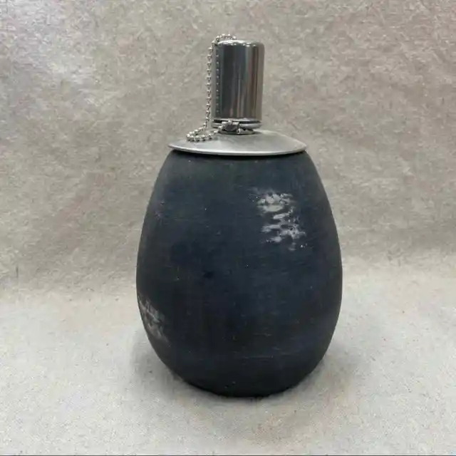 Faux stone black Citronella mosquito/bug repellent lamp, tabletop torch