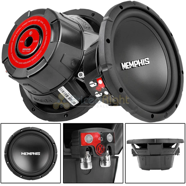 Memphis Audio 10" Subwoofer 400W Dual 4 Ohm Street Reference SRX1044 2 Pack