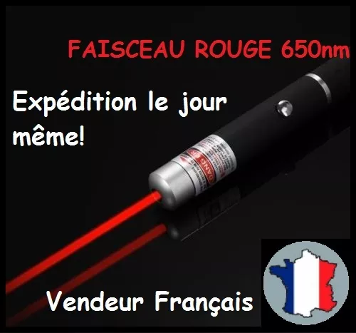 POINTEUR POINTER LASER LAZER ROUGE RED CLASSE 2 MAX 1mW STYLO LONGUE PORTEE