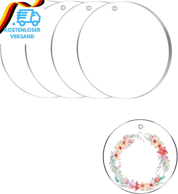 Kreis Acrylplatte,Runde Acrylscheibe,Acryl Rohlinge,Kreisrohlinge Transparente K