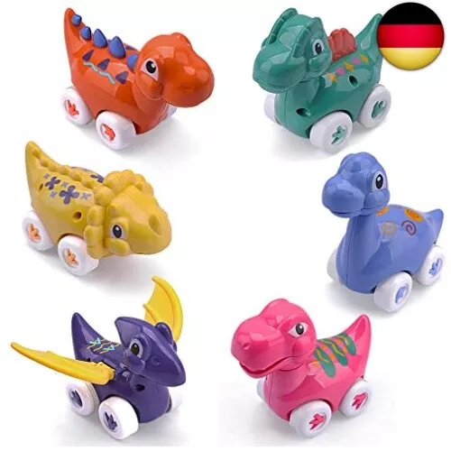 Kleinkindspielzeug Dinosaurierautos, Dino ziehen Autos Baby Spielzeugautos