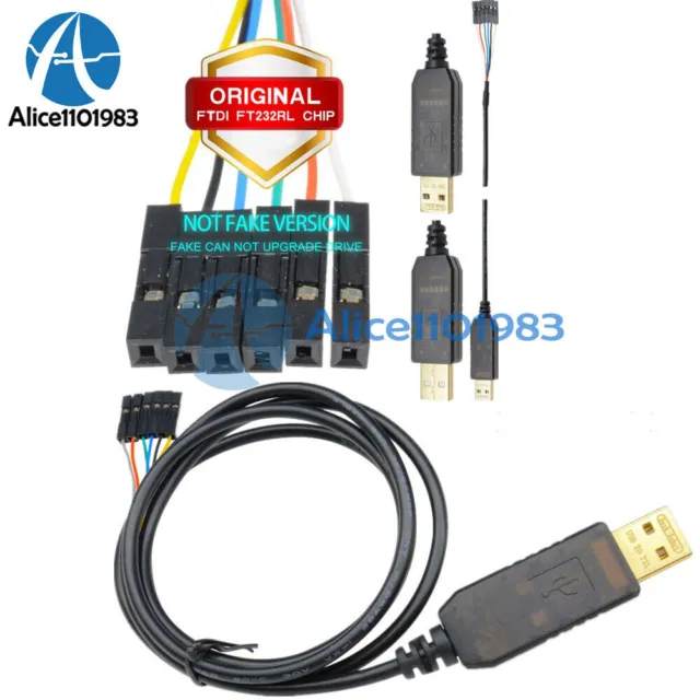 Original 6Pin FTDI FT232RL Serial adapter Module USB TO TTL RS232 Arduino Cable