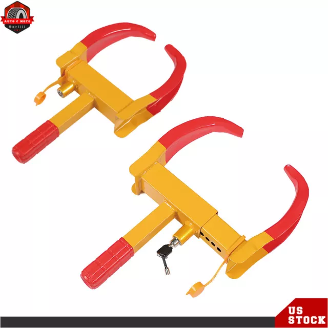 Wheel Lock Clamp Boot Tire Claw Trailer 2Pcs Anti-Theft For Car RV Truck Towing