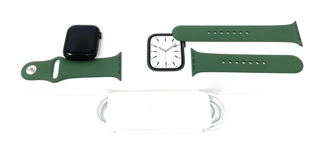 Apple Watch Series 7 GPS 41mm Aluminium Grün Sportarmband Klee
