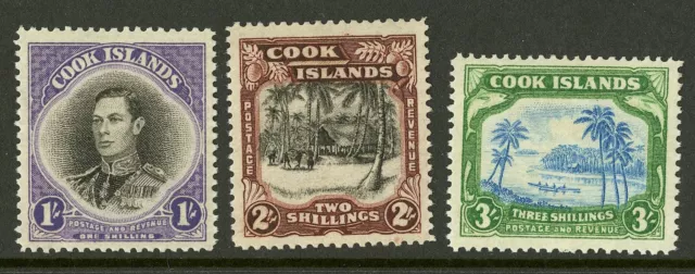 Cook Islands   1938   Scott # 112 - 114     Mint Lightly Hinged Set