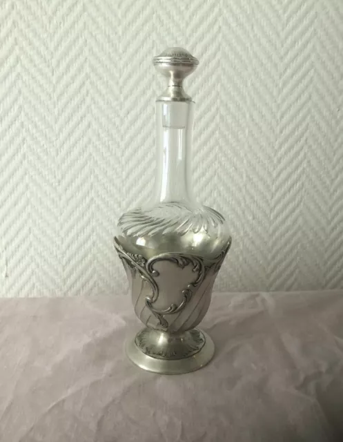 Carafe à Liqueurs Cristal & Métal Argenté GALLIA - CHRISTOFLE Marly Louis XV 22