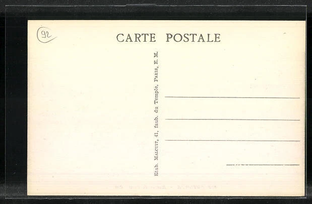 CPA Puteaux, Entrée du Pont, vue de la rue avec Tram 2