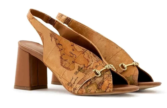 Alviero martini 1° Class Z 0531 8391 Sandals Shoes From Thread Woman Map