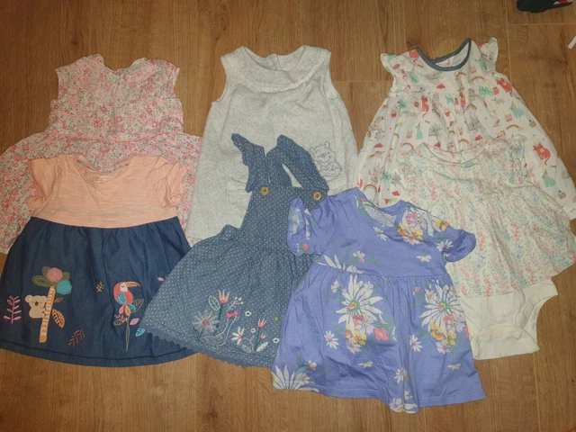Baby girl dress 3-6 months bundle x 7 Dresses Gap NEXT GEORGE BLUEZOO F&F NUTMEG