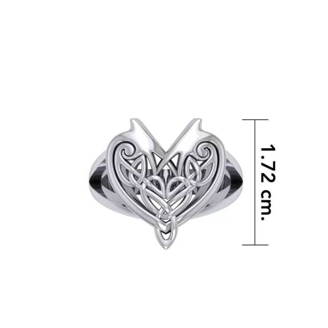 Celta Alegre Corazón .925 Anillo Plata de Ley Por Peter Stone Joyería Fina