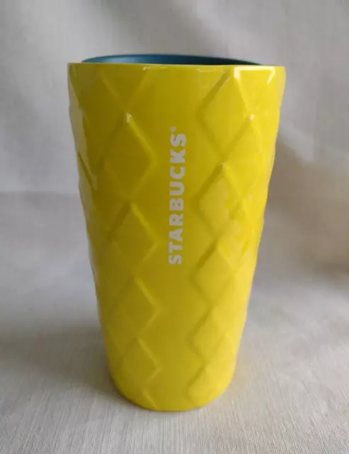 Starbucks Hawaii Pineapple Double Wall Ceramic Travel Mug 12oz.