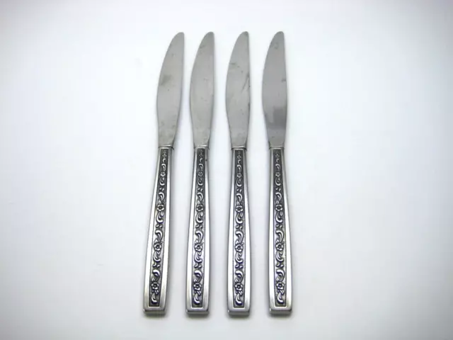 4 West Bend Oneida Miracle Maid Stainless Dinner Knives Flatware 9 1/4