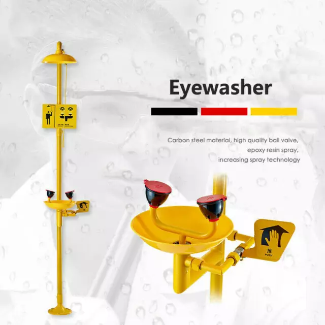 New ABS Coating Combination Shower Station Emergency Eye Wash Eyewash Station