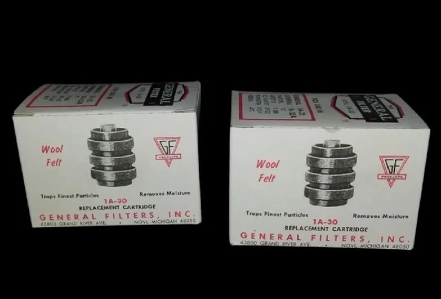General Filter Wool Felt Genuine Refill Cartridges 1A-30 New