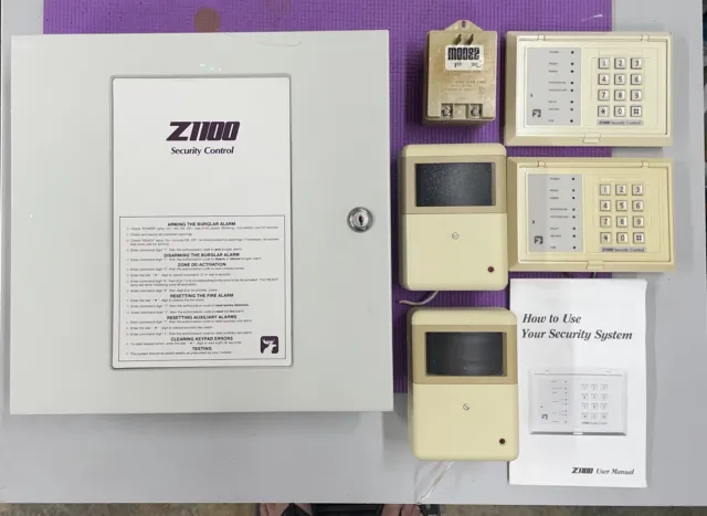 Moose Z1100 Security Control,Z1100R Control Panels,Motion Detectors, Manual